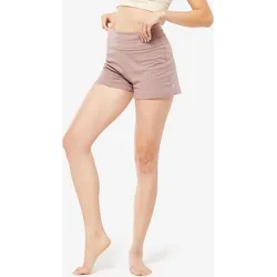 Shorts Yoga Damen Baumwolle - braun XS