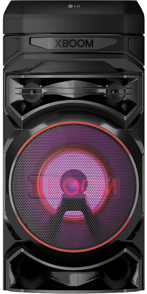 LG XBOOM RNC5, 2-Wege-Soundsystem mit 3 Lautsprechern (Karaoke- & DJ-Funktionen, Beleuchtung), Schwarz [Modelljahr 2023]