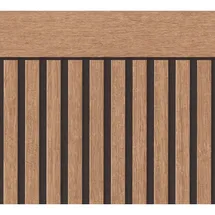 A.S. Création Vliestapete Wallpanel Holz 5 m x 1,06 m Braun/Schwarz 397444