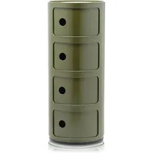 Kartell Componibili, 4 Elements, Grün, Runde Basis