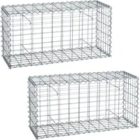 Estexo Gabionen 100x50x30 cm 2er Set Stein Korb Gitter