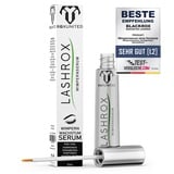 ROXUNITED Wimpernserum 5ml [BIO & Hormonfrei] - Vergleichssieger - [mit Biotin & Koffein] - erhält natürliche Inhaltsstoffe - Fördert dichtere & kräftigere Wimpern - Vegan - 1x täglich