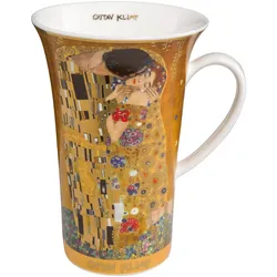 Becher GOEBEL "Der Kuss", bunt, H:15cm Ø:10cm, Fine China-Porzellan, Trinkgefäße, goldfarben