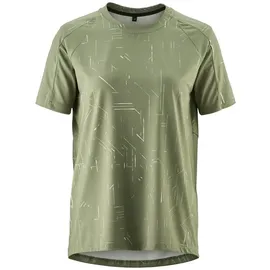 Gonso Radtrikot Trail Jersey W Damen Fahrradtrikot kurzarm, lässiges MTB-Shirt, Quick-Dry, Slim fit grün 36 EU
