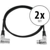 Omnitronic XLR Kabel 3pol 1,5m 90° schwarz (30220630)