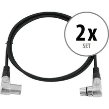 Omnitronic XLR Kabel 3pol 1,5m 90° schwarz (30220630)