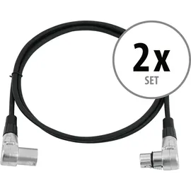Omnitronic XLR Kabel 3pol 1,5m 90° schwarz (30220630)