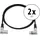 Omnitronic XLR Kabel 3pol 1,5m 90° schwarz (30220630)