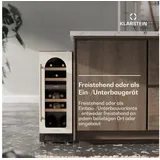 Klarstein Weinkühlschrank Vinovilla Victoria 17 Duo, für 17 Standardflaschen á 0,75l,Wein Flaschenkühlschrank Weintemperierschrank Weinschrank Kühlschrank