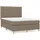 vidaXL Boxspringbett 140 x 200 cm Taupe