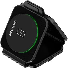 Canyon Wireless Charger WS-305 15W 3-in-1 Faltbar Schwarz - Schwarz