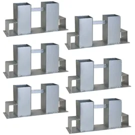 Trutzholm Holzstapelhilfe feuerverzinkter Stahl 34 x 10 x 15 cm Set / 6 Stück