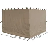 Quick Star Seitenteile für Pavillon Paris 3x4 m 4 Stück Sand 3 x 4 m
