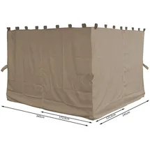 Quick Star Seitenteile für Pavillon Paris 3x4 m 4 Stück Sand 3 x 4 m