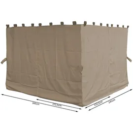 Quick Star Seitenteile für Pavillon Paris 3x4 m 4 Stück Sand 3 x 4 m