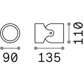 Ideal Lux Xenon AP1 Weiß 129488, Wandleuchte