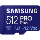 Samsung PRO Plus und Reader 512 GB, U3, UHS-I Speicherkarte Blau