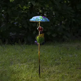 StarTrading LED-Solarstab 'Salona', blau, Schmetterling