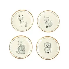 CreaTable Freunde des Waldes Teller 21 cm 4er Set