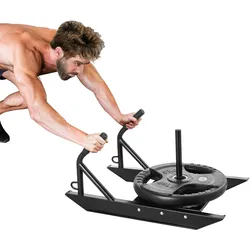 VEVOR Gewichtsschlitten Zugschlitten für Krafttraining Fitness Schwarz 227kg
