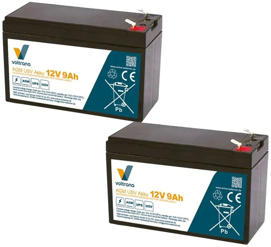 USV-Akku passend für APC Back-UPS BX1200MI-GR 12V 2 x 12V 9Ah – Voltrana Ersatzakku