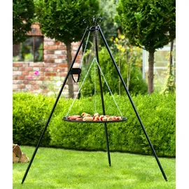 Cook King Schwenkgrill 180 cm inkl. Grillrost Ø 60 cm + Kurbel Rohstahl