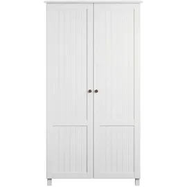 otto home Kleiderschrank OTTO HOME "Juventus, Drehtürenschrank, Schrank", weiß, B:97cm H:180cm T:51cm, Massivholz, Schränke, Kleiderschrank, mit 2 Türen, 97 cm breit, aus massiver Kiefer, FSC-zertifiziert