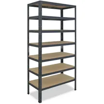 shelfplaza HOME 230x50x40 cm Schwerlastregal anthrazit mit 7 Böden und 125 kg Traglast pro Boden