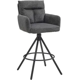 Stolkom Barhocker SOFIA drehbar Metall 180 ° Schwarz