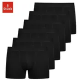 SNOCKS Boxershorts Enge Pants Herren Unterhose ohne Logo (6-St) aus Bio-Baumwolle, ohne kratzenden Zettel schwarz 2XL