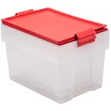 Tatay Aufbewahrungsbox 35 l 3-tlg. Transparent/Rot