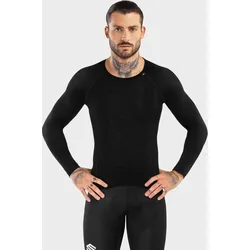 Herren Radsport fahrradbaselayer aus merinowolle für SRX Typhoon SIROKO Schwarz L