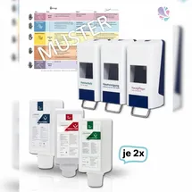 Blanc HYGIENIC SET: Hautschutzprogramm PROFI + Spender + 6x Füllmittel + Hautschutzplan nach Verordnung, robust & sparsam Industrie