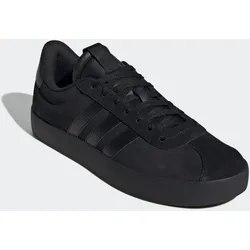Sneaker ADIDAS SPORTSWEAR "VL COURT 3.0", Gr. 44, schwarz (cschwarz, cschwarz, cschwarz), Leder, Synthetik, sportlich, Schuhe, inspiriert vom Design des adidas samba