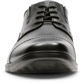 CLARKS Herren. Tilden Cap Derby, Black Leather schwarz 42.5 EU