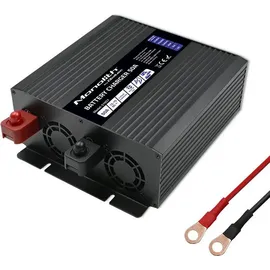 Qoltec intelligente professionelle Monolith-Ladegerät für LiFePO4-, AGM-, GEL- SLA-Batterien 50 A, 12 V)