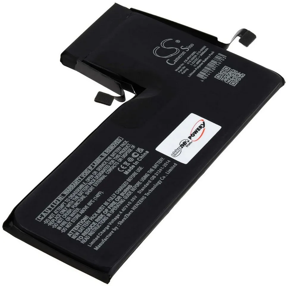 Powery Akku kompatibel mit Apple A2215 A2160 Smartphone-Akku 3000 mAh (3.83 V) schwarz