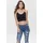 Only Onlvicky Lace Seamless Cropped Top Schwarz L