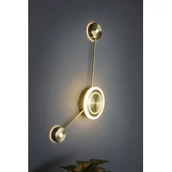 ECO-LIGHT LED Wandleuchte "LED-Wandleuchte SOLAR", gold, B:33,00cm L:44,00cm, Lampen