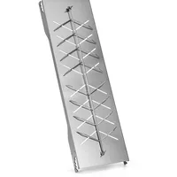 onlyfire Flammlachsbrett Edelstahl, Extra Breit 19cm Flammlachshalter, Lachsbretter zum Grillen Feuerschale und Kugelgrill, Robustes Lachsbrett, 180° Drehbar, Groß Flammlachs Halterung