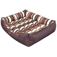 Hobbydog XXL CORBZP14 Dog Bed Comfort XXL 110X90 cm Brown with Stripes, XXL, Brown, 6 kg