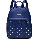 DIRRONA Damen Rucksack Damentasche Schultertasche Rucksack Mittel Mode Cityrucksack Frauen Umhängetasche Lässig Travel Arbeit Party rucksäcke Wasserdicht PU Leder Schulrucksack Blau