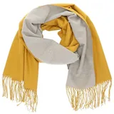 Antonio Damen Schal Soft Cashmera Double face gelb/grau