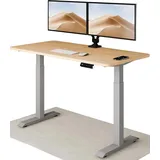 Desktronic HomeOne Höhenverstellbarer Schreibtisch Grau - Eiche 140x70cm - Grau