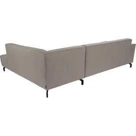 Home Affaire Ecksofa HOME AFFAIRE "LORCAN mit Metallfüßen, Breite 275 cm, weiches Sitzgefühl", braun, B:275cm H:77cm T:210cm, 100% PES, Sofas, Ecksofa, Metallfüße, Lederoptik, Struktur, Bouclé