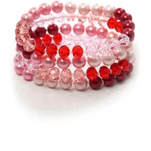 COLLEZIONE ALESSANDRO Armband Hella Damen, Gr.: Glas, rot | onesize