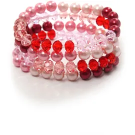 COLLEZIONE ALESSANDRO Armband Hella Damen, Gr.: Glas, rot | onesize