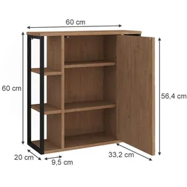 Vicco Linara 60 cm Eiche/Schwarz