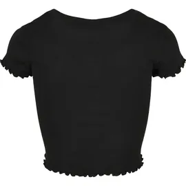 URBAN CLASSICS Cropped Button Up Rib Tee -