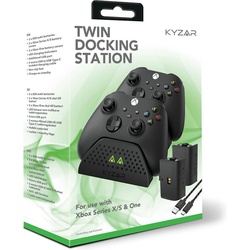 Vision Kyzar Twin Docking Station for Xbox Series X/S – Tilbehør til spillekonsol – Microsoft Xbox One (Xbox One S, Xbox One X, Xbox Series X, Xbox Series S) , Schwarz
